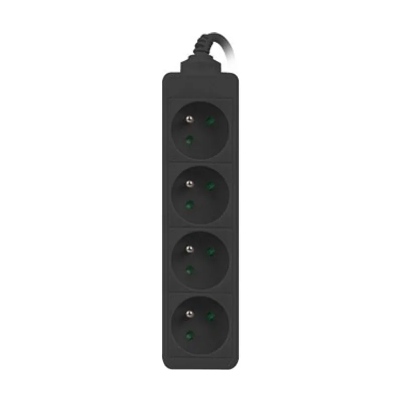 PS0-04E-0150-BK base múltiple 1,5 m 4 salidas AC Interior Negro