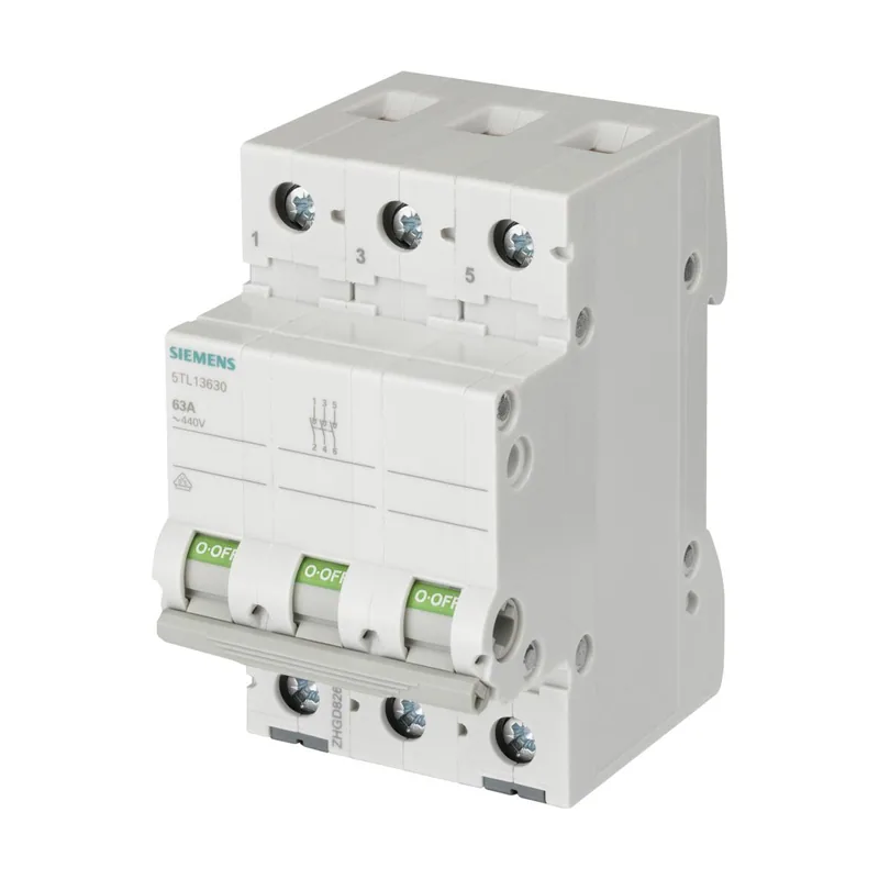 Sentron Interruptor 70mm 400v 3 módulos 35mm2 3 polos 63a