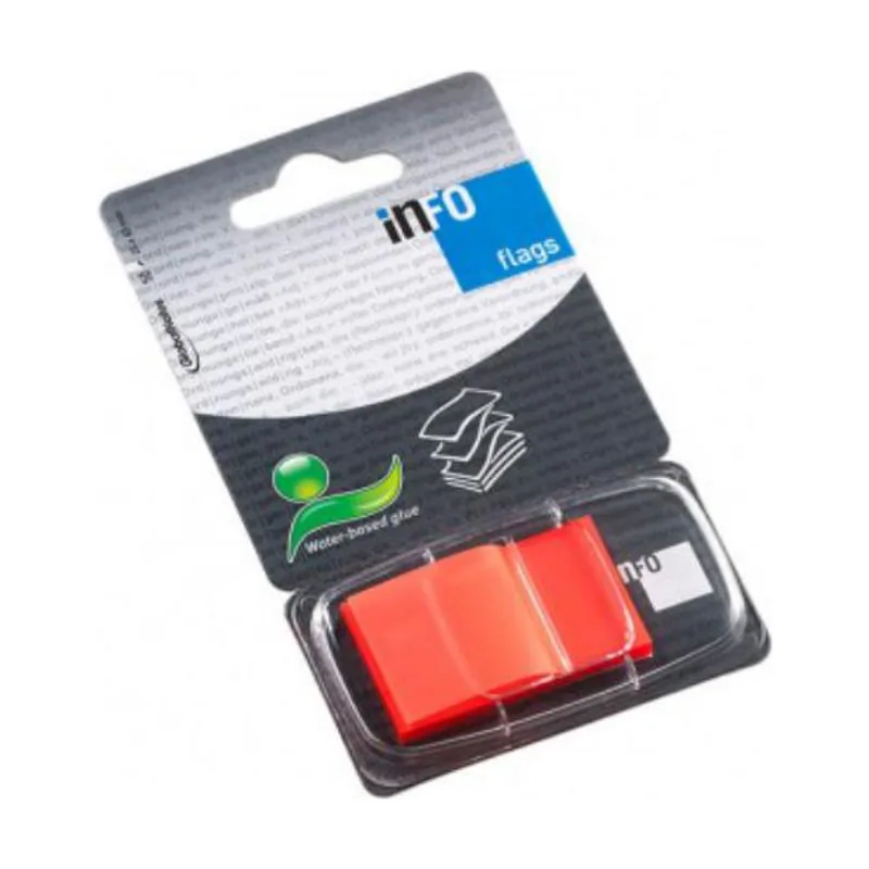 Pack de 50 banderitas señalizadora 25x43mm naranja