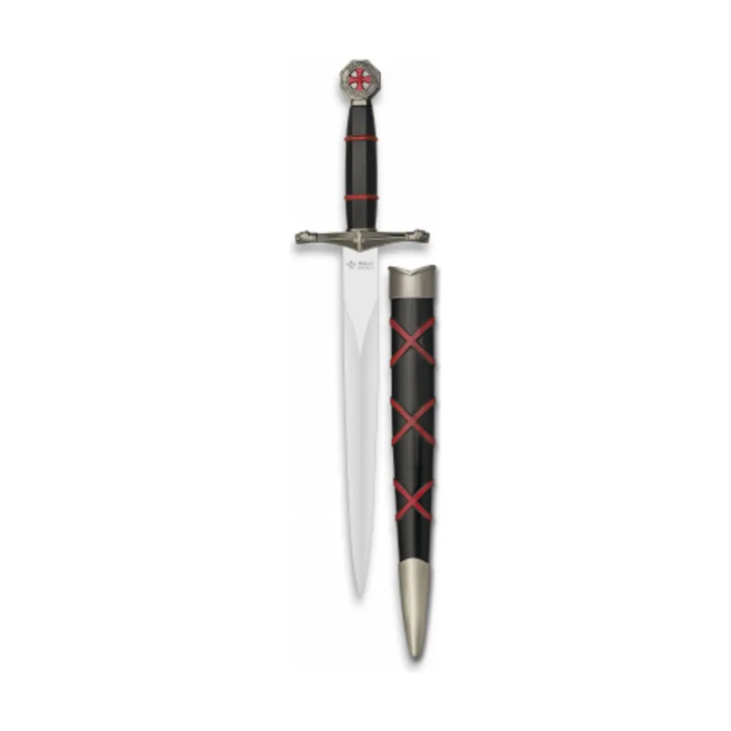 Daga Tole10 Negra-roja Hoja de acero inox de 23.6 incluye vaina