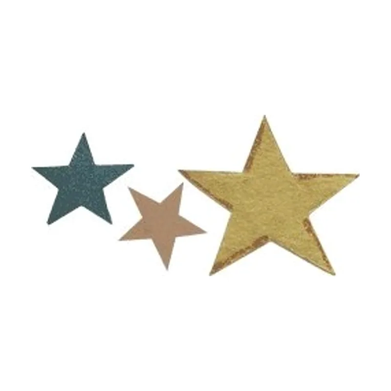 Estrellas de cartón rígido ecológico en 2 tamaños, pack de 7