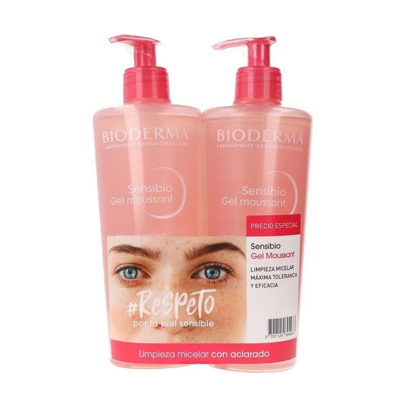Bioderma Sensibio Gel Moussant Piel Sensible DUPLO 500ml + 500ml