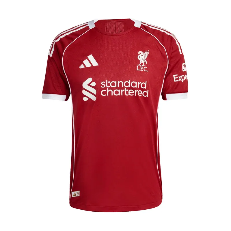 Camiseta de casa auténtica Liverpool FC 2025/26 para hombre