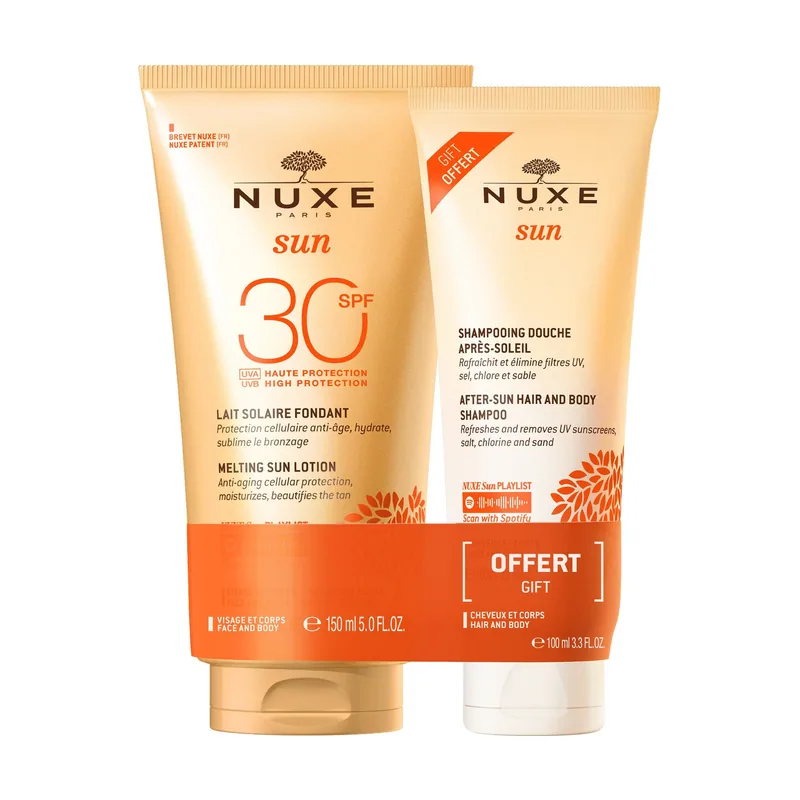 Nuxe Sun Leche Solar Fundente SPF 30+ Champú After Sun 100ml DE REGALO
