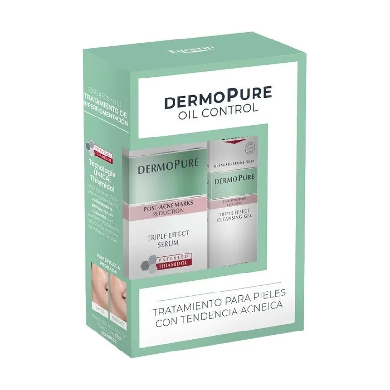 Eucerin DermoPure Sérum Triple Efecto 40ml + Gel Limpiador Concentrado Triple Efecto 75ml【Pack Navidad】