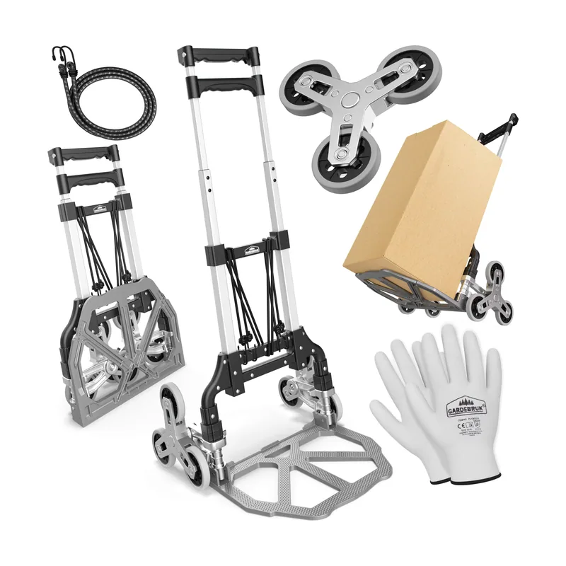 Carretilla elevadora plata/negro 80kg regulable en altura