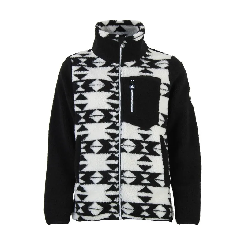 Sudadera con cremallera y bolsillo en el pecho mujer Sherpa 350G