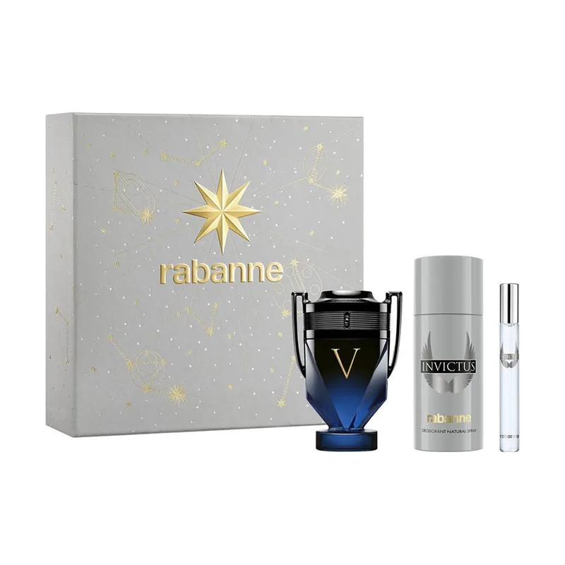 Rabanne Paco Invictus Victory Elixir Estuche Regalo Hombre 1x100 ml + 1x150 ml + 1x10 ml