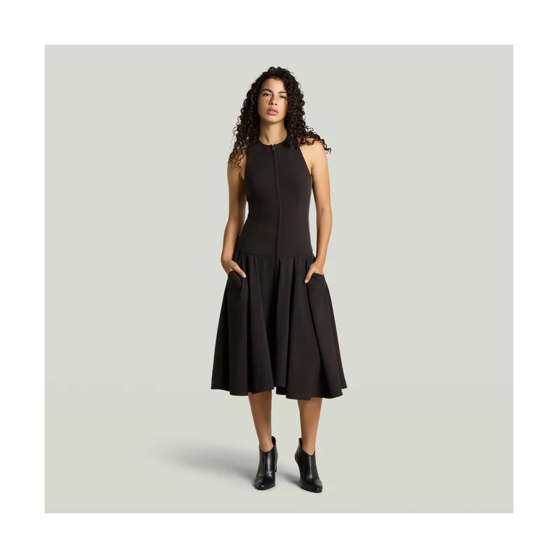 Vestido Corset Flare - Negro - Mujer D31094-E068