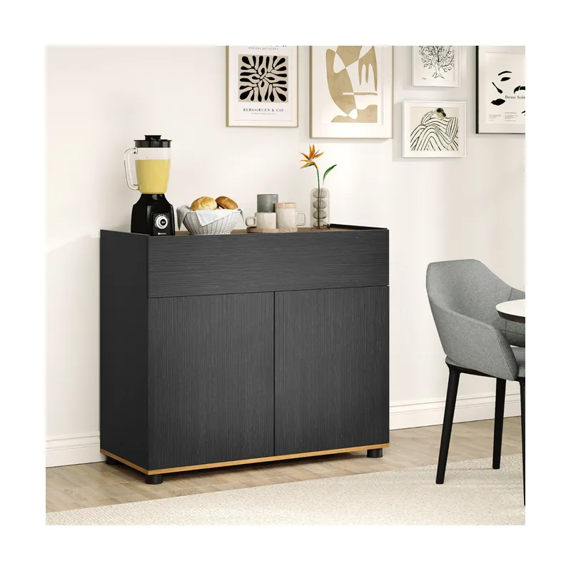 Aparador Buffet con Almacenamiento Mesa para Estación de Café de Madera