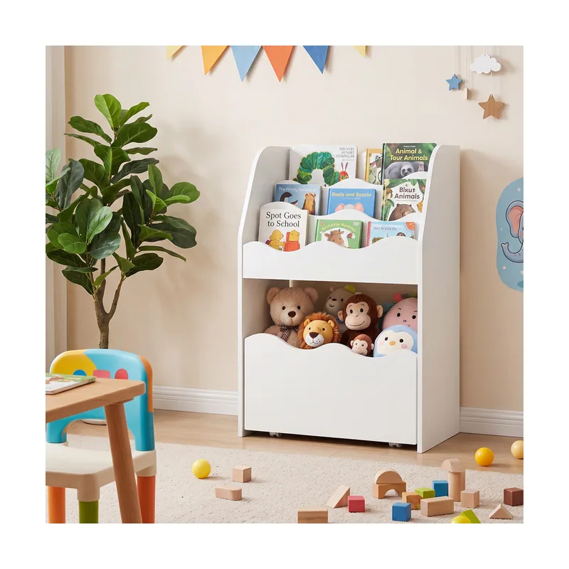 Mueble Almacenaje Infantil Blanco con Cajón Extraíble