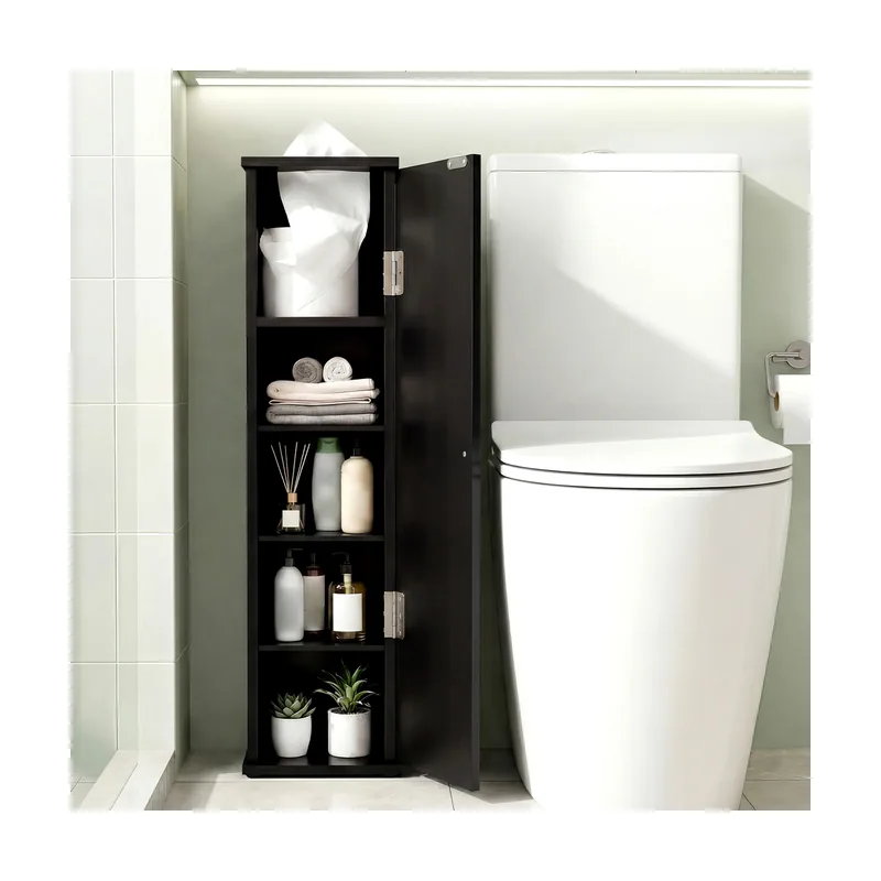 Armario de Baño Estrecho con Puerta y Abertura