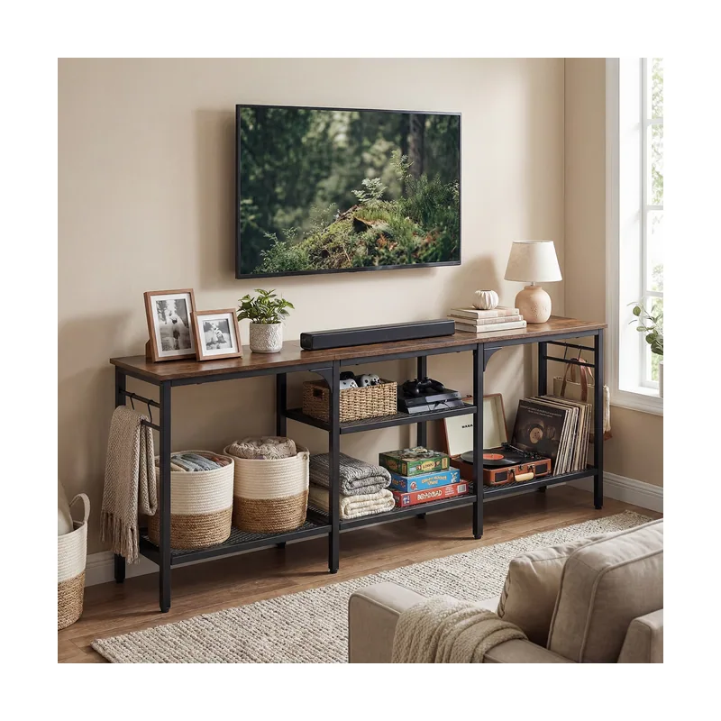 Mueble de TV Estilo Industrial 56 cm Marrón