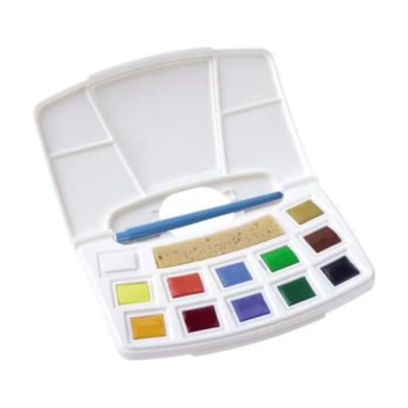 Art Creation Caja de bolsillo de pintura para acuarela con 12 colores