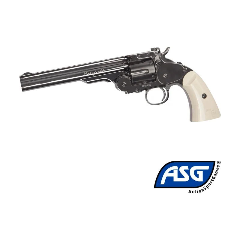 Revolver Schofield 6" Plated Steel Full Metal