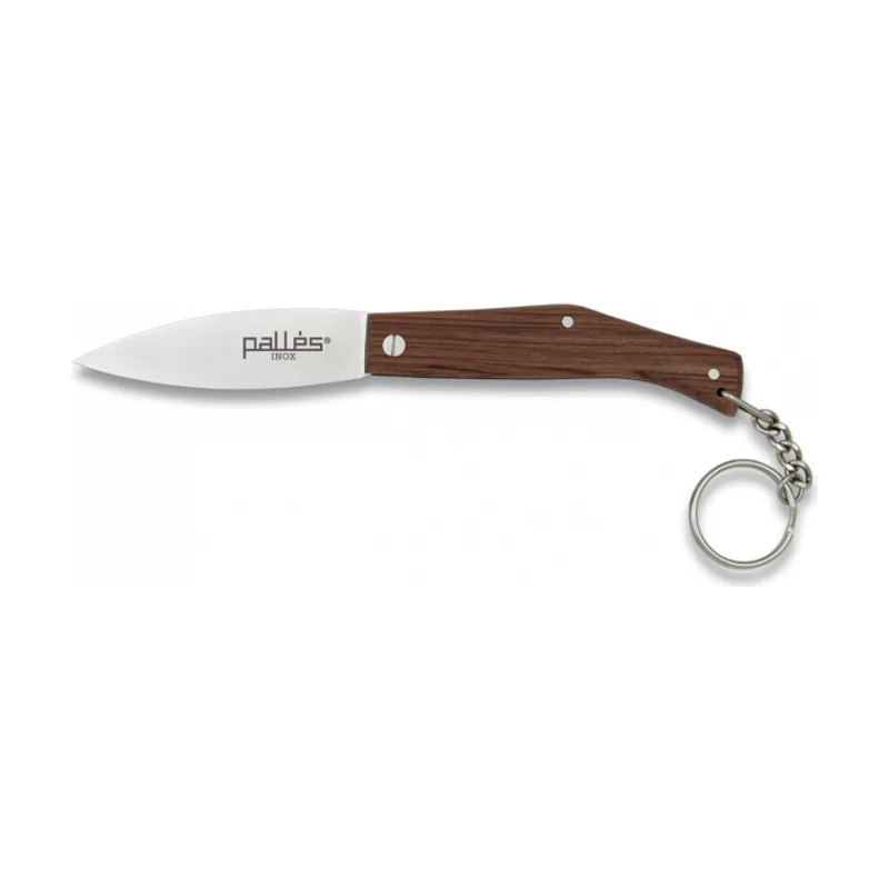 Navaja Palles Nº 000 con Mango de Madera y Hoja de Acero Inox 5 cm Incluye Llavero 01619