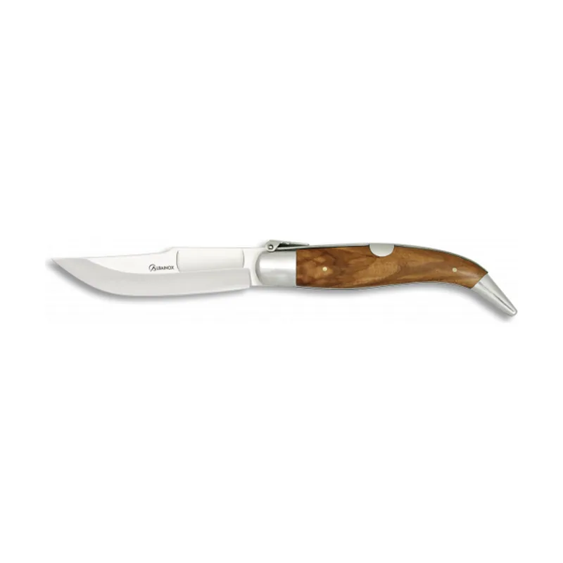 Navaja De Teja Nº 1 con Mango de Olivo y Hoja de Acero Inox de 10 cm