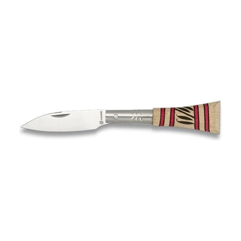 Navaja World con Mango de Madera Pintada y Hoja de Acero Inox de 5,2 cm