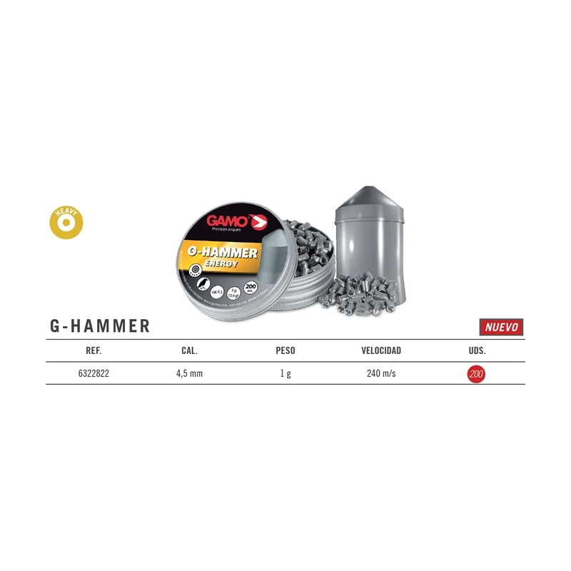 Lata de 200 balines G-Hammer Energy
