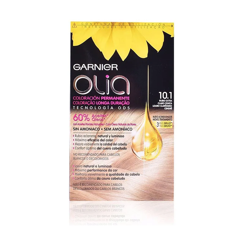 Olia Coloración Permanente Sin Amoniaco 10.1-Rubio Extra Claro Ceniza