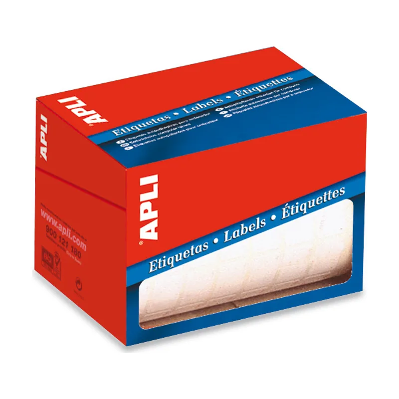Rollo etiquetas blancas 19 x 27 mm. 3000 uds
