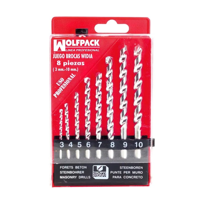 9060797 Estuche Brocas Widia Profesional Wolfpack 8 Piezas Multicolor