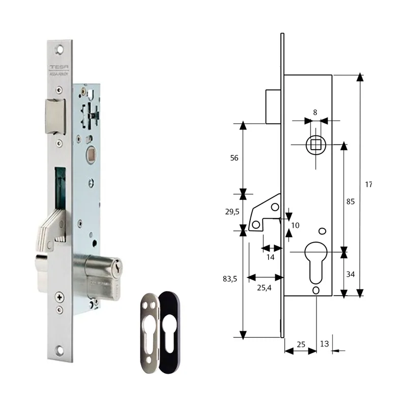 2240253NI Cerradura Monopunto De Palanca Basculante