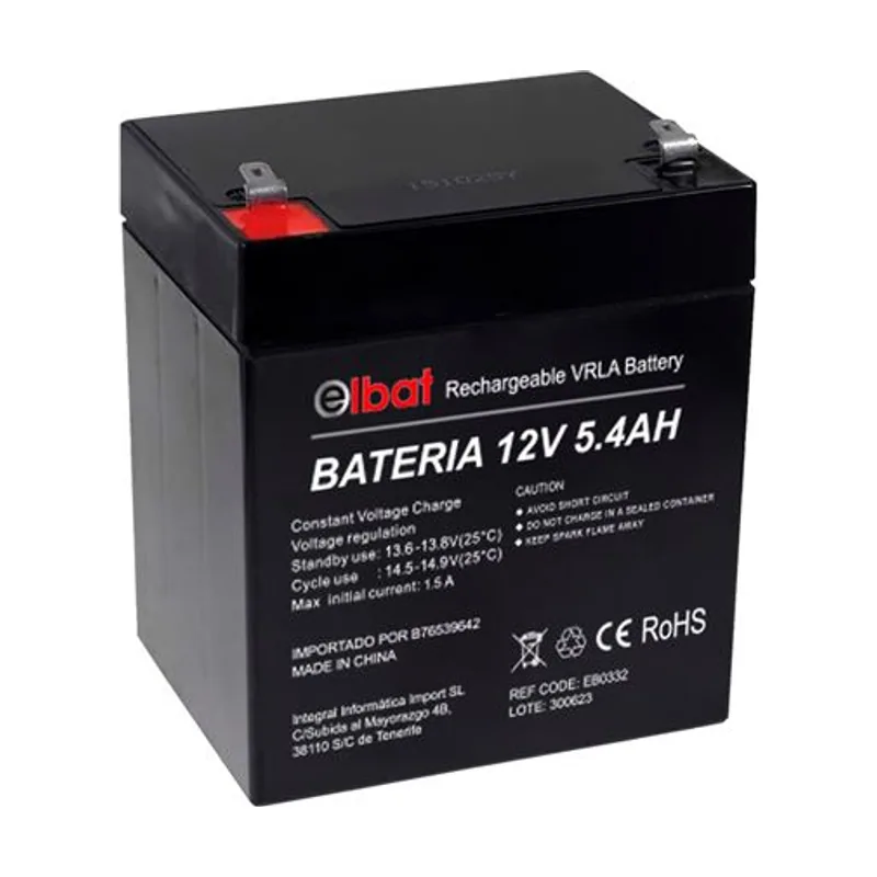 Bateria de plomo 12v 5.4ah vrla agm