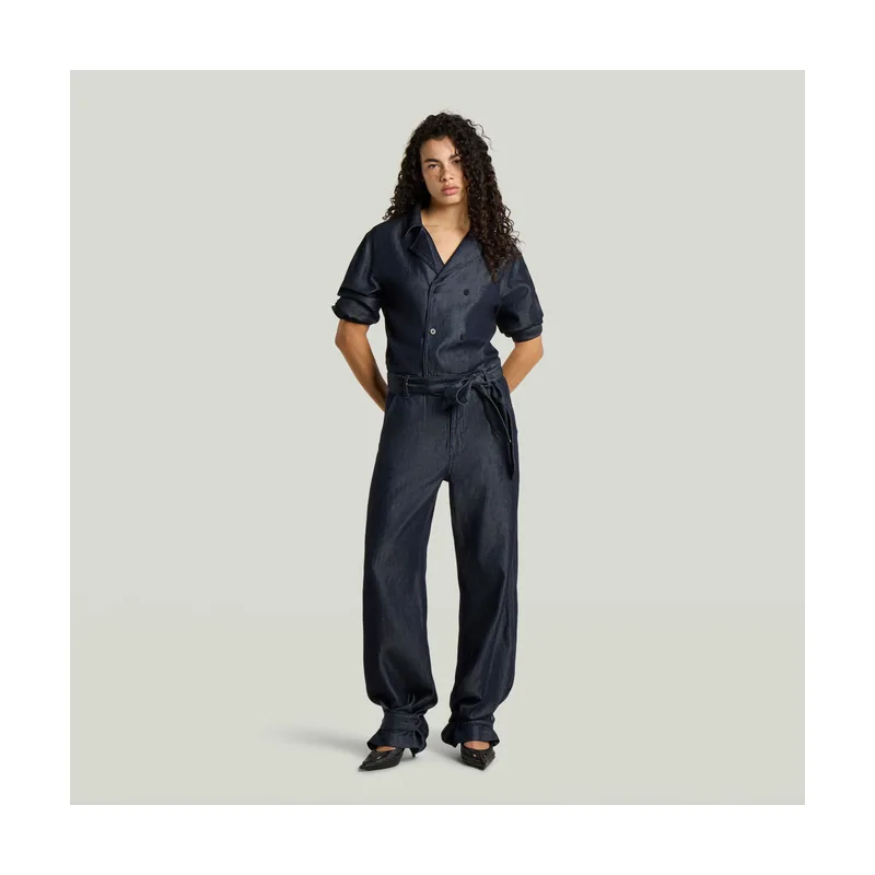 Mono con doble botón - Azul oscuro - Mujer D31085-E505