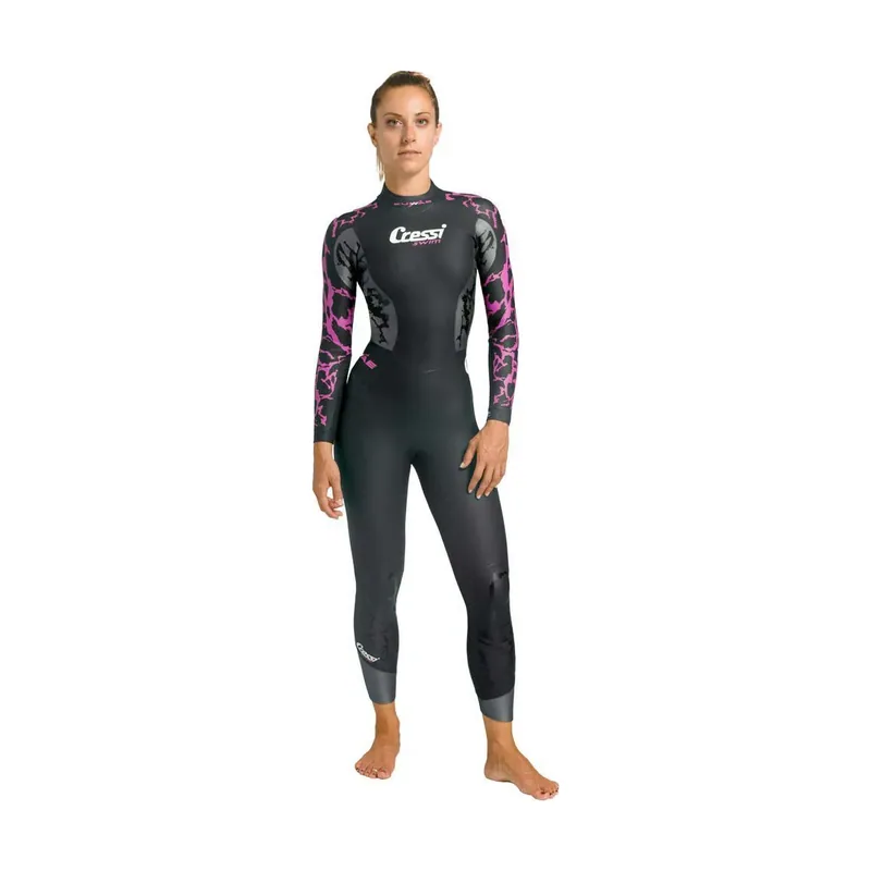 Traje Húmedo De Buceo Para Mujer Kuwae Back Zip 2-3-4 Mm