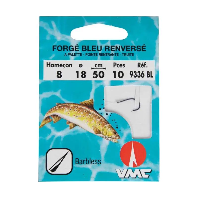 Anzuelo Montado Forged Blue Out Turned Spade Barbless 9336bl 0.5 M