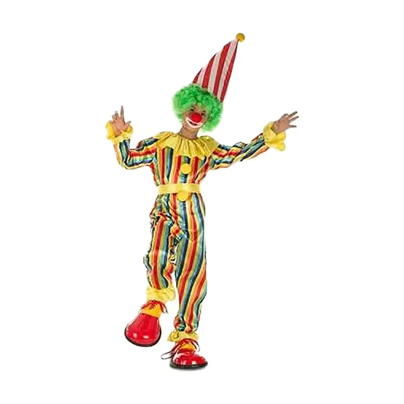 Disfraz infantil de payaso a rayas