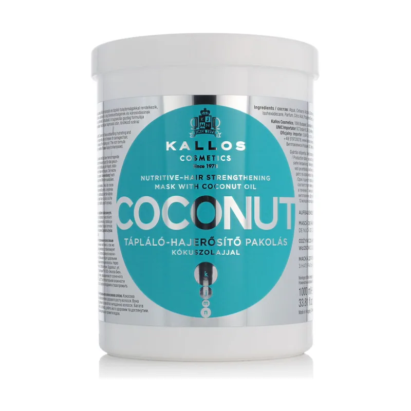 Kjmn Mascarilla Nutritiva Fortalecedora del Cabello con Aceite de Coco 1000 ml