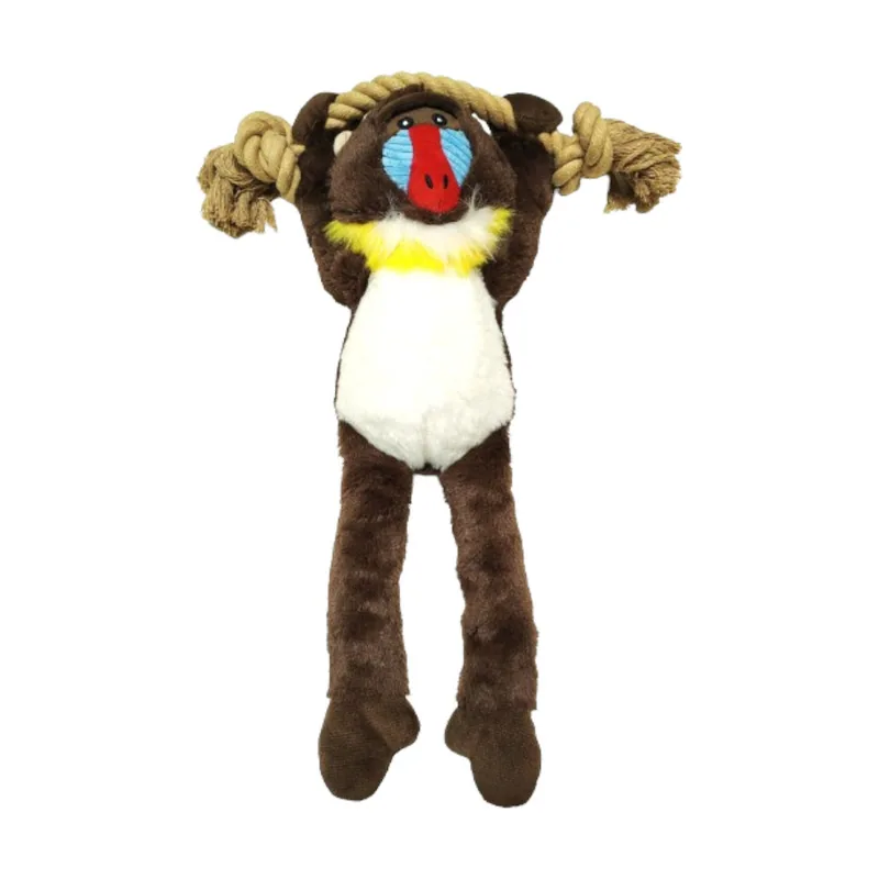 Comfort Hanging Monkey Cuddler peluche con sonido para perro