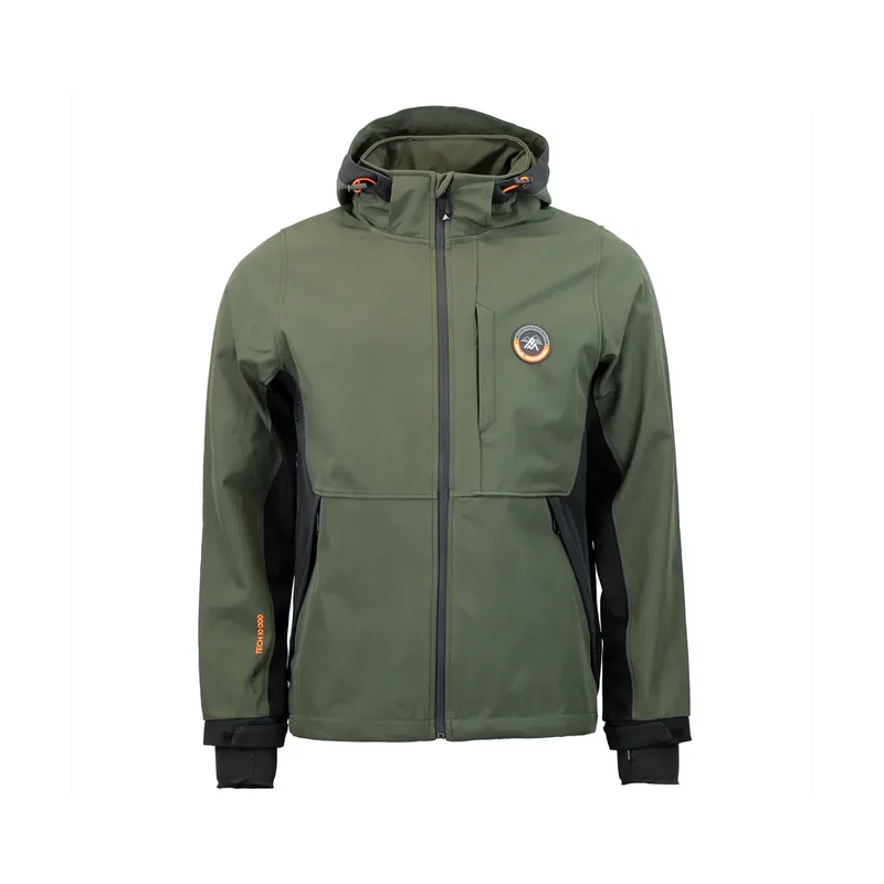 Cazadora softshell con forro de malla Cafe