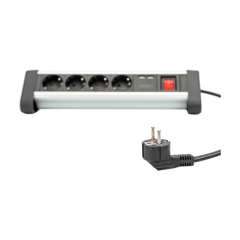 DA-70614 base múltiple 1,5 m 4 salidas AC Interior Negro