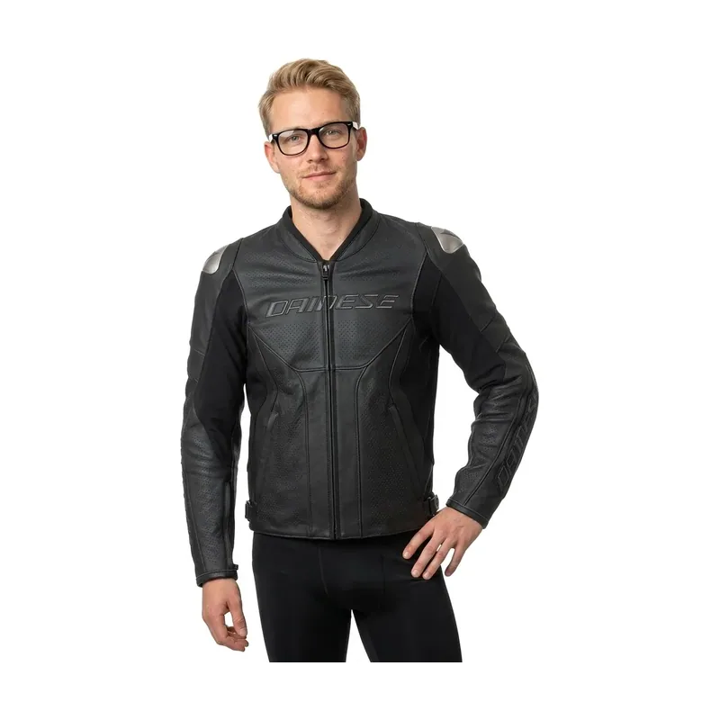 Chaqueta Cuero Perforado Racing 5