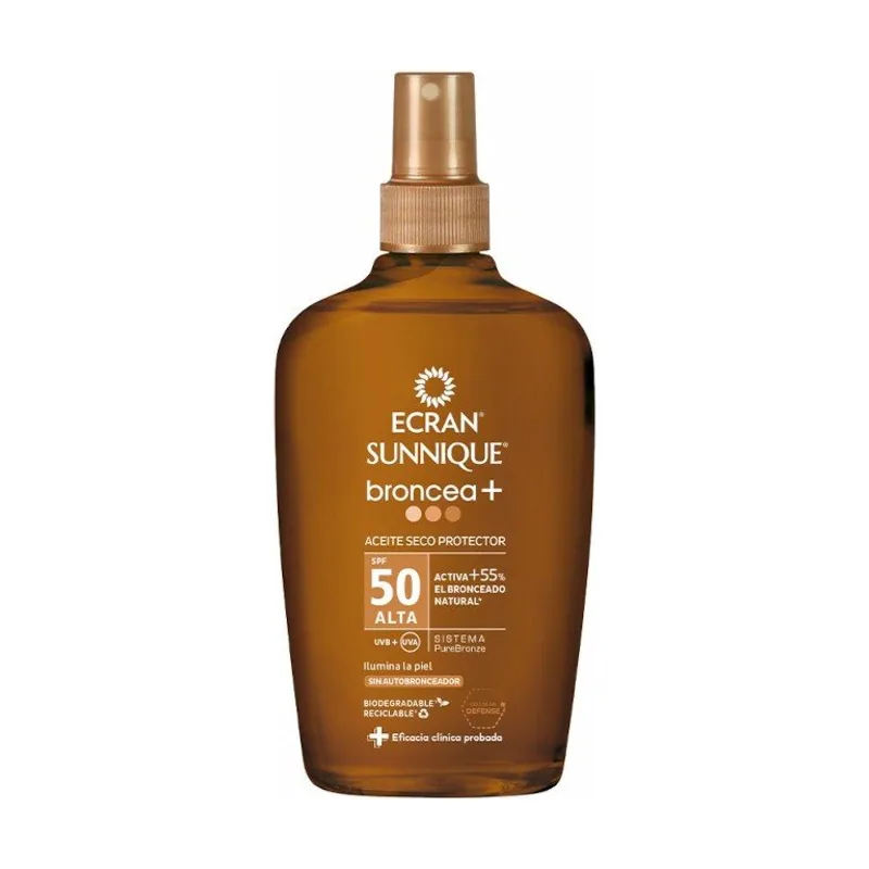 Ecran Sunnique Broncea+ Aceite Vapo Spf50 200 ml