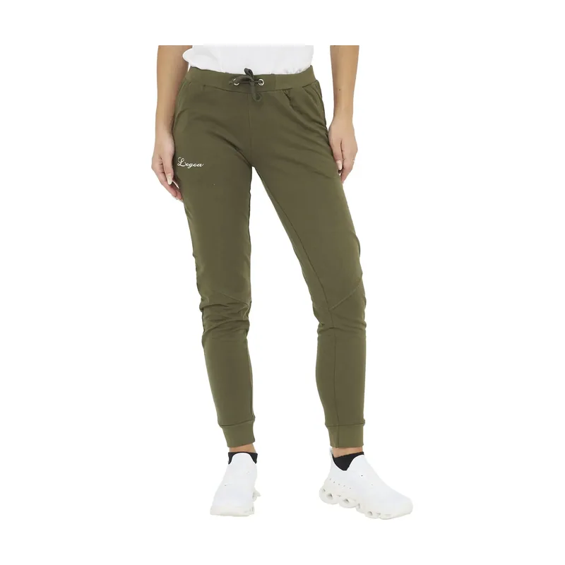 Pantalón de chándal de algodón con bolsillo con cremallera mujer Galy