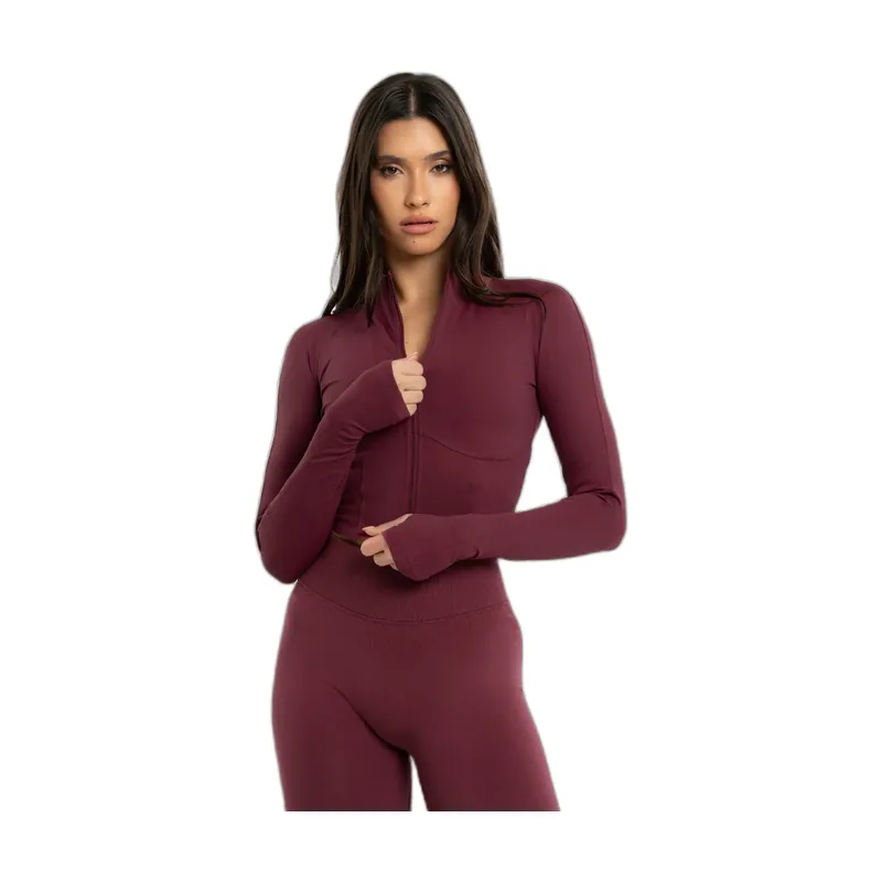 Sudadera Crop con cremallera mujer