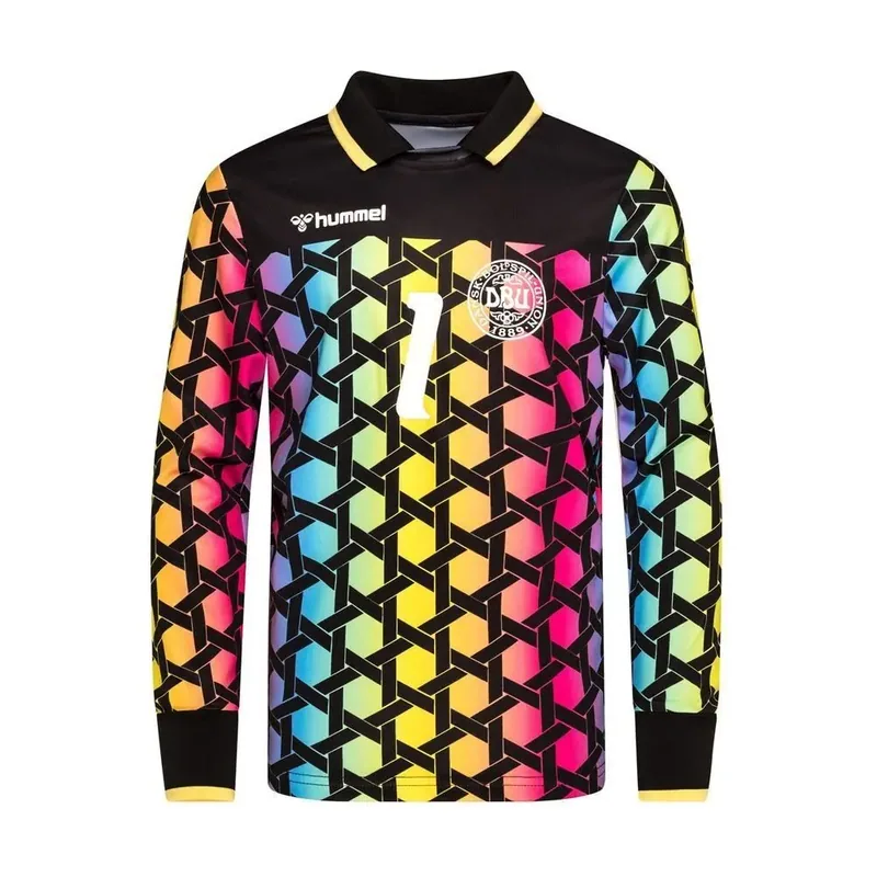Portero de fútbol camiseta de manga larga niño Dinamarca 92