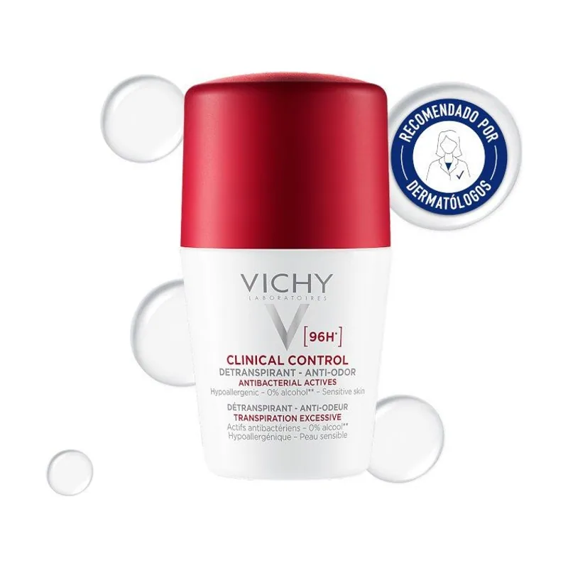 Vichy Desodorante Antitranspirante 96h Roll-On Clinical Control