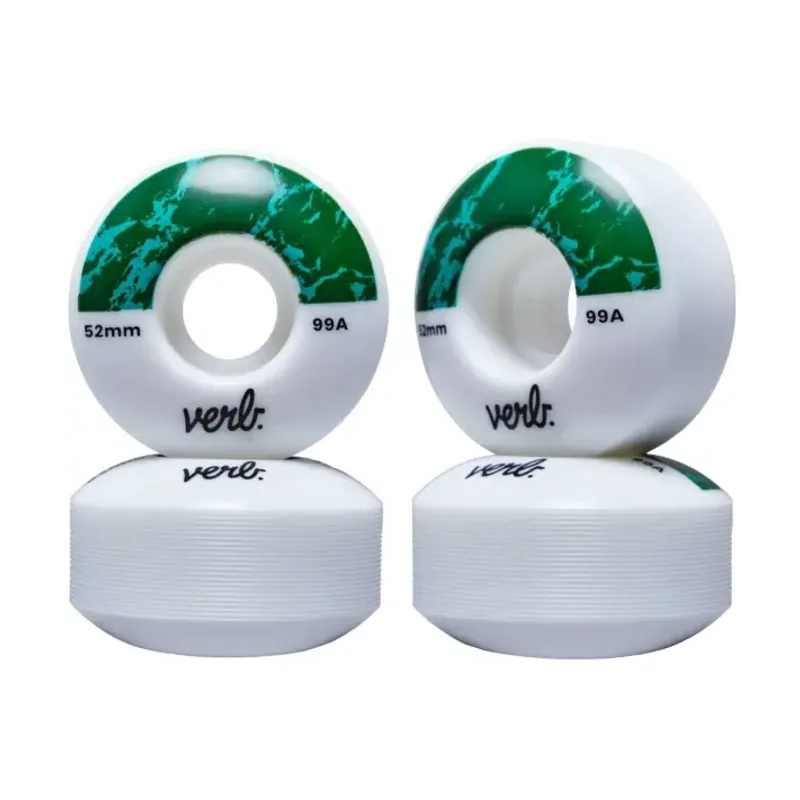 Ruedas Skate Dip 99A 4 Piezas Marbel 52mm Verde/Verde turquesa/Blanco