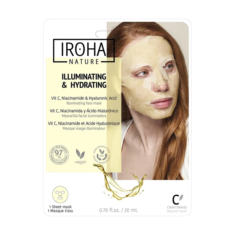 Iroha Nature Mascarilla Facial Tisú Iluminadora e Hidratante con Vitamina C 1ud