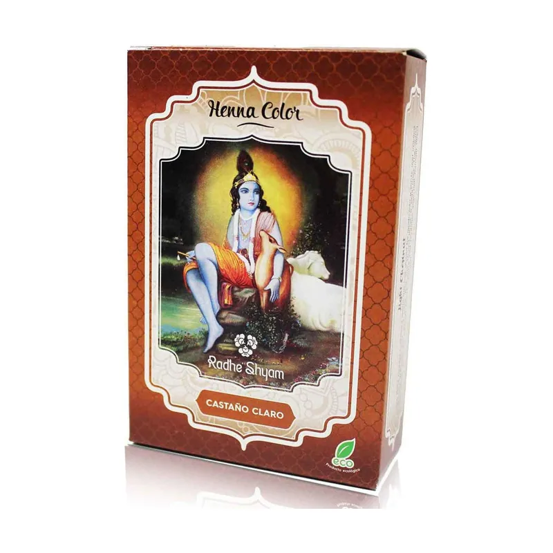 Radhe Shyam Spiritual Sky Henna Radhe Castaño Claro Polvo 100 g