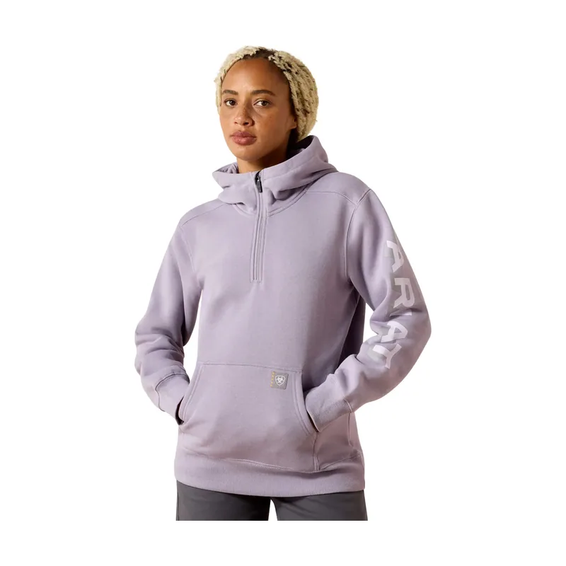 Sudadera con capucha de 1/2 cremallera Rebar