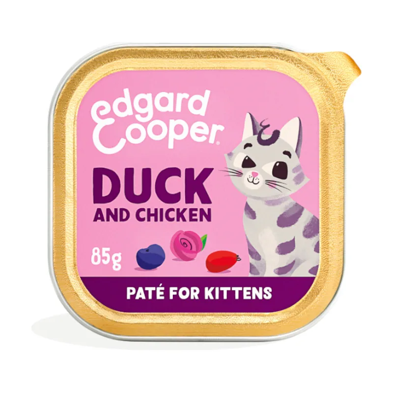 48 tarrinas x 85 g Kitten Pato y Pollo en Paté tarrina para gatos