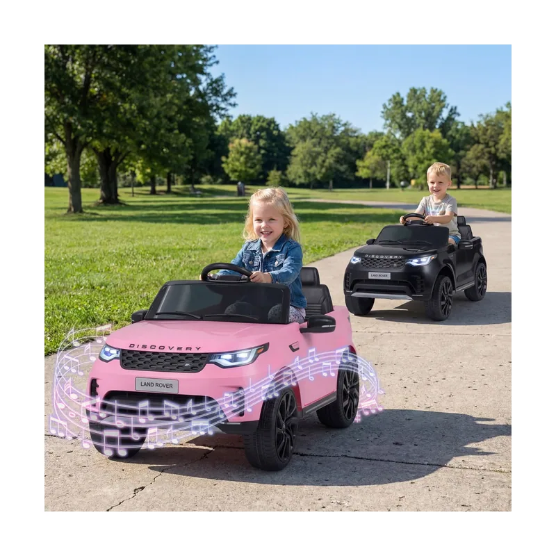 Coche Eléctrico 12V con Control Remoto Bocina Música Faros LED Conexión Negro