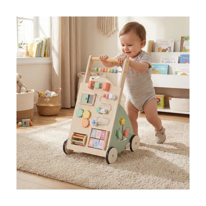 Andador de Madera Infantil con Ruedas