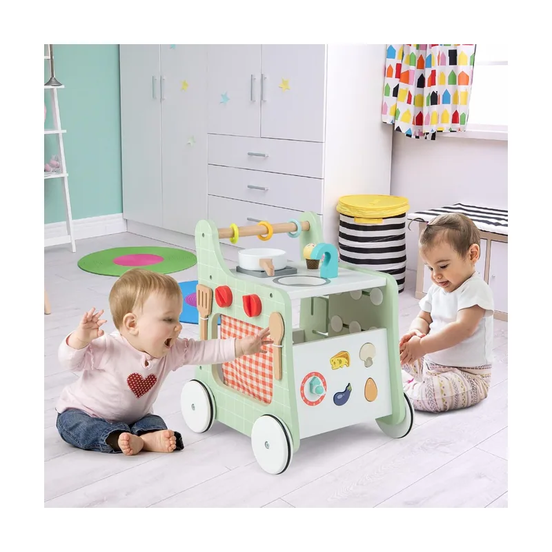 Cocina de Juguete 6 en 1 con Carrito de Aprendizaje Juego de Formas